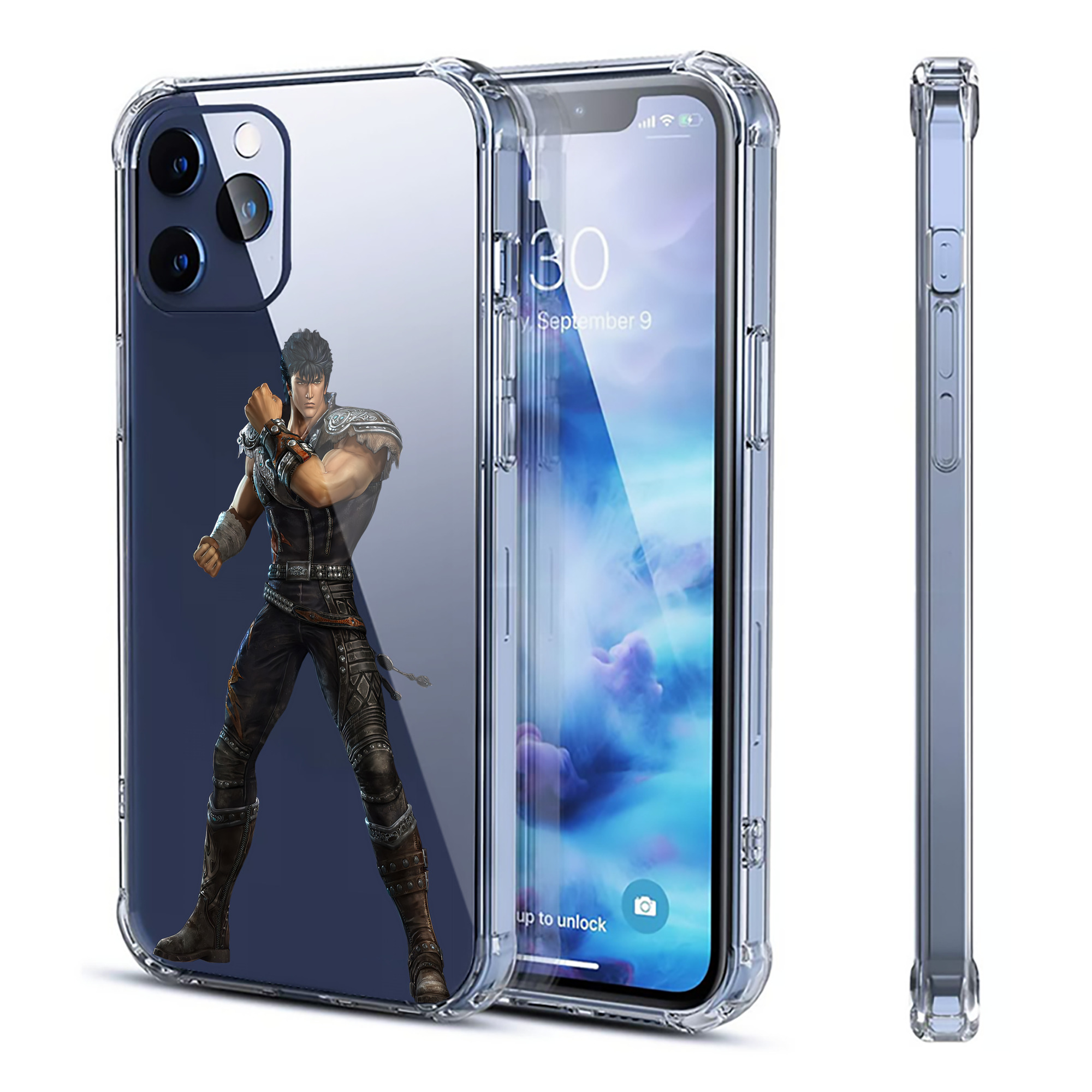 （画像用） 北斗の拳 Fist of the North Star 【iPhone 12シリーズ対応】透明スマホケース（クリアソフトケース）